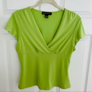 INC Lime Green Short Sleeve Top PM